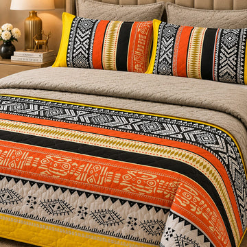 Aztec Tribal Stripe Comforter Set