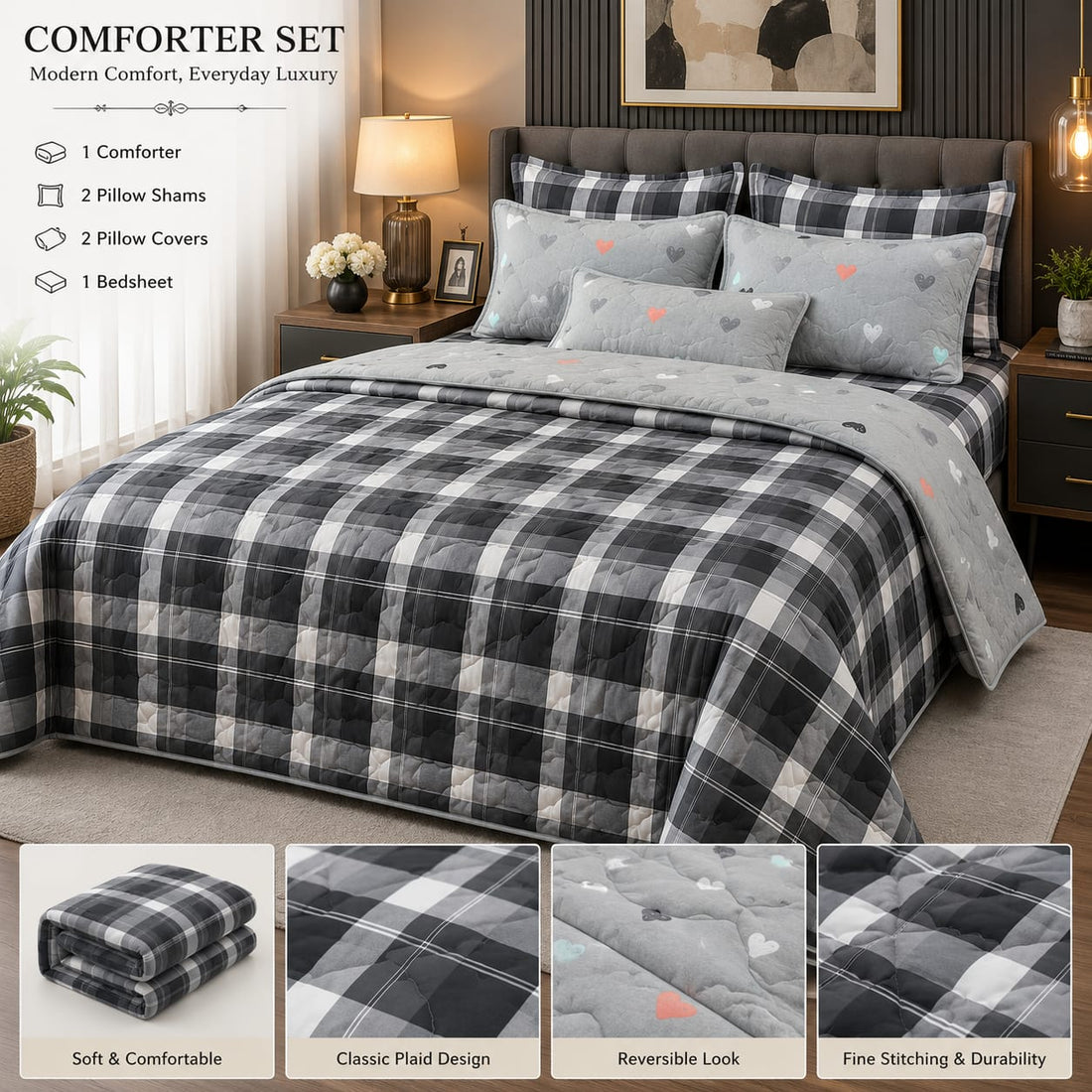 Classic Plaid Comforter Set
